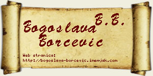 Bogoslava Borčević vizit kartica
